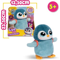 Little Live Pets - My Pet Penguin, Waddles Pinguino Pet Toy, 25 Suoni e Reazioni, Pupazzo di Peluche Interattivo, Sposta le Ali 