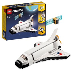 LEGO 31134 Creator Space Shuttle, Set 3 in1 con Astronauta e Astronave Giocattolo, Giochi per Bambini e Bambine dai 6 Anni in su