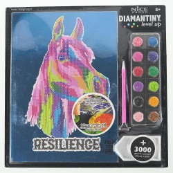 Nice Group - DIAMANTINY Level Up - Creative Art, Diamond Painting Kit Crea il Mosaico, POP, Cavallo - 96002