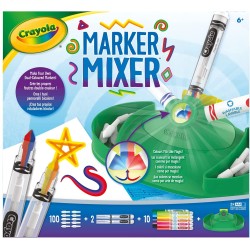 CRAYOLA- Marker Mixer, Laboratorio Arcobaleno, per Creare Pennarelli Bicolore, attività Creativa e Regalo per Bambini, età 6+, C