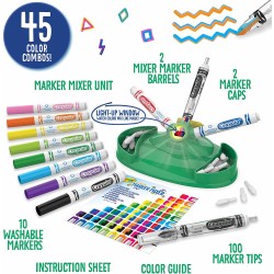 CRAYOLA- Marker Mixer, Laboratorio Arcobaleno, per Creare Pennarelli Bicolore, attività Creativa e Regalo per Bambini, età 6+, C