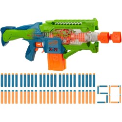 Hasbro - Nerf Elite 2.0, blaster motorizzato lancia-dardi Double Punch, 50 dardi Nerf Elite, 2 caricatori da 10 dardi - F6363EU4