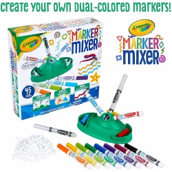 CRAYOLA- Marker Mixer, Laboratorio Arcobaleno, per Creare Pennarelli Bicolore, attività Creativa e Regalo per Bambini, età 6+, C