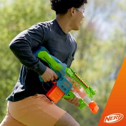 Hasbro - Nerf Elite 2.0, blaster motorizzato lancia-dardi Double Punch, 50 dardi Nerf Elite, 2 caricatori da 10 dardi - F6363EU4