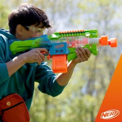 Hasbro - Nerf Elite 2.0, blaster motorizzato lancia-dardi Double Punch, 50 dardi Nerf Elite, 2 caricatori da 10 dardi - F6363EU4