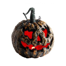 Carnival Toys - Zucca decorativa horror con occhi luminosi h. cm. 25 ca. (batterie incluse), 09629