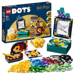 LEGO 41811 DOTS Kit da Scrivania di Hogwarts, Accessori Scrivania di Harry Potter con 2 Portagioie, Portafoto e Toppa Adesiva - 