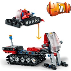 LEGO 42148 Technic Gatto delle Nevi, Set 2 in 1 con Motoslitta e Spazzaneve Giocattolo, Modello di Veicolo - LG42148