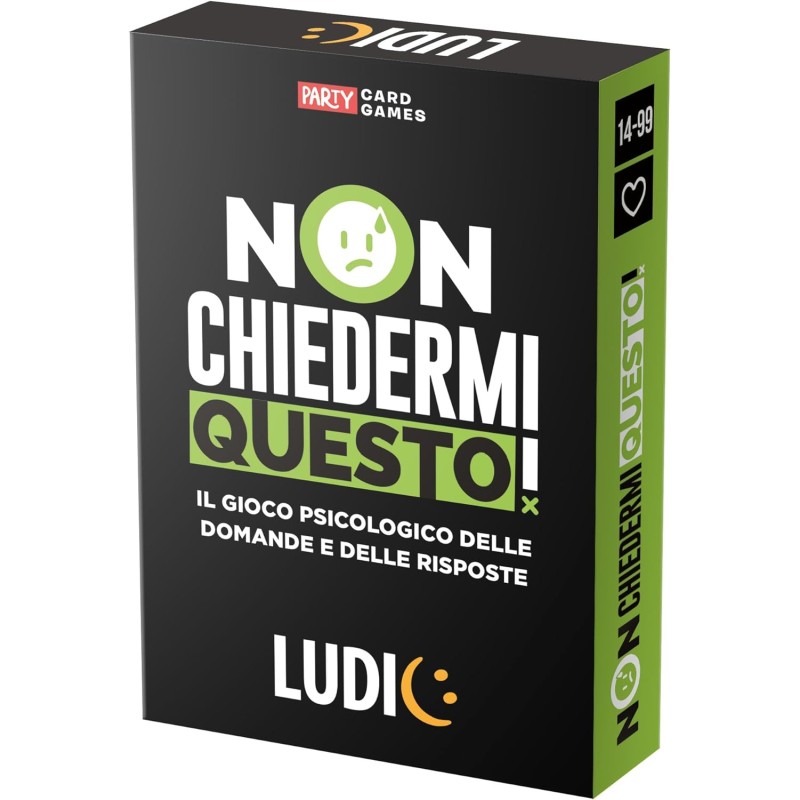 Ludic - Non Chiedermi Questo! Il gioco psicologico delle domande e delle risposte, Gioco Di Società Formato Viaggio per 2-8 Gioc