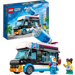 LEGO 60384 City Il Furgoncino delle Granite del Pinguino, Camion Giocattolo con Minifigure - LG60384