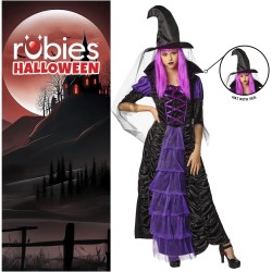 Rubies - Costume Strega Cattiva per donna, Vestito e capello, per Halloween, Carnevale, Feste e Cosplay, Tg. Unica, S8914