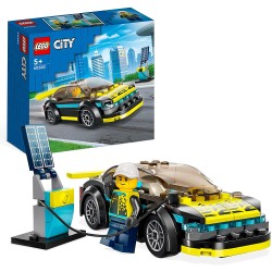 LEGO 60383 City Auto Sportiva Elettrica, Macchina Giocattolo per Bambini e Bambine dai 5 Anni, Set Supercar con Minifigure Pilot