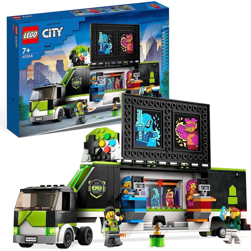 LEGO 60388 City Camion dei Tornei di gioco, Set con Veicolo Giocattolo per i Fan dei Videogiochi e di eSport - LG60388