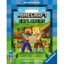 Ravensburger - Minecraft Explorers, Gioco di carte per tutta la famiglia, da 1 a 4 giocatori, 8+ anni