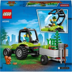 LEGO 60390 City Trattore del Parco con Rimorchio Giocattolo, con Minifigure, Animali e Veicolo Agricolo - LG60390