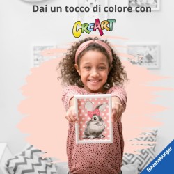 Ravensburger - CreArt, Lupi al Chiaro di Luna con Glitter, Gioco Creativo per Bambini, Contiene una Tavola Prestampata e un Trac