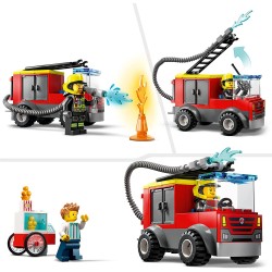 LEGO 60375 City Fire Caserma dei Pompieri e Autopompa con Camion Giocattolo dei Vigili del Fuoco - LG60375