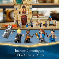 LEGO 76413 Harry Potter Hogwarts: la Stanza delle Necessità, Castello Giocattolo con Serpente di Fuoco Trasformabile, Set Costru