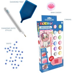 Diamond Dotz Kit per pittura con diamanti, Dotzies Sweet Studycorn, trapano parziale, arte con diamanti, kit per pittura con dia