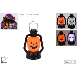 Lanterna Halloween Zucca/Teschio 25 x 18 x 25 cm con luci, Halloween Decorazioni assortite, 1 pezzo, 2S834646