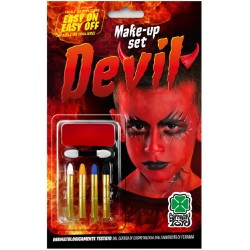 Carnival Toys - Fondotinta rosso + 4 matite in blister, 09434