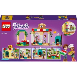 LEGO Friends La Pizzeria di Heartlake City, Set con Pizza e Cibo Giocattolo, con Mini Bamboline di Olivia ed Ethan, Giochi per B