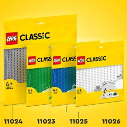 LEGO Classic Base Grigia, Tavola per Costruzioni Quadrata con 48x48 Bottoncini, Piattaforma Classica per Mattoncini per Costruir