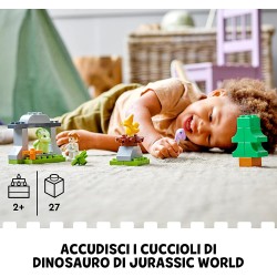 LEGO DUPLO Jurassic World l’Asilo Nido dei Dinosauri, Giocattolo da Costruire, Set con Mattoncini Grandi, Giochi per Bambini dai