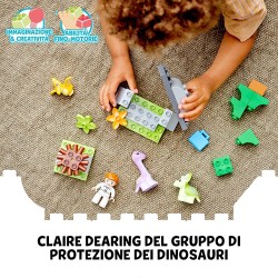 LEGO DUPLO Jurassic World l’Asilo Nido dei Dinosauri, Giocattolo da Costruire, Set con Mattoncini Grandi, Giochi per Bambini dai