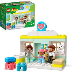 LEGO DUPLO Visita dal Dottore, Giochi Educativi per l Apprendimento dei Bambini dai 2 Anni in su, Giocattoli per i Più Piccoli, 