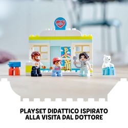 LEGO DUPLO Visita dal Dottore, Giochi Educativi per l Apprendimento dei Bambini dai 2 Anni in su, Giocattoli per i Più Piccoli, 