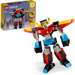 LEGO Creator 3in1 Super Robot, Set di Costruzioni in Mattoncini, Aereo e Drago Giocattolo per Bambini dai 6 Anni in su, con Part