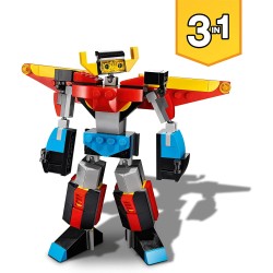 LEGO Creator 3in1 Super Robot, Set di Costruzioni in Mattoncini, Aereo e Drago Giocattolo per Bambini dai 6 Anni in su, con Part