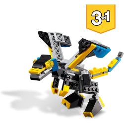 LEGO Creator 3in1 Super Robot, Set di Costruzioni in Mattoncini, Aereo e Drago Giocattolo per Bambini dai 6 Anni in su, con Part