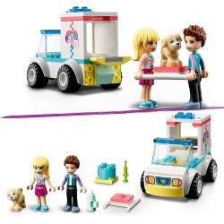 LEGO Friends Ambulanza della Clinica Veterinaria, Set Soccorso Amici Animali, Giocattolo per Bambini dai 4 Anni in su, 41694