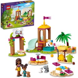 LEGO Friends Il Parco Giochi dei Cuccioli, Giocattolo con Scivolo e Mini Bamboline, Set per Bambini dai 5 Anni in su, 41698