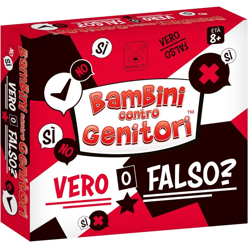 KANGUR - Gioco da Tavolo Educativo Quiz Gioco per Famiglie Giochi Educativi | Bambini Contro Genitori. Vero o Falso? | Gioco dai