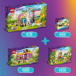 LEGO Friends Il Parco Giochi dei Cuccioli, Giocattolo con Scivolo e Mini Bamboline, Set per Bambini dai 5 Anni in su, 41698