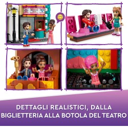 LEGO Friends La Scuola di Teatro di Andrea, Mini Bamboline Giocattolo con Accessori, Idea Regalo, Giochi per Bambini da 8 Anni, 