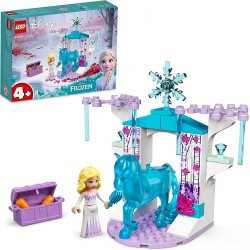 LEGO Disney Elsa e La Stalla Di Ghiaccio Di Nokk, Idea Regalo per Bambini dai 4 Anni in su con Mini Bambolina e Cavallo Giocatto