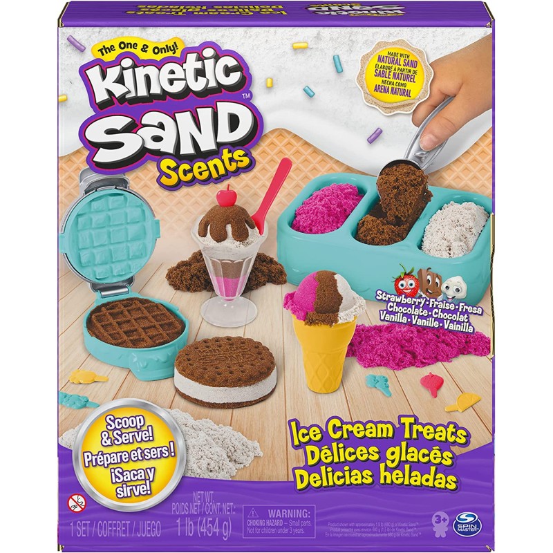 Spin Master - Kinetic Sand Playset Gelati Deliziosi, Sabbia Cinetica, 6059742