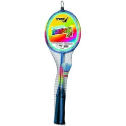 Set Racchette Badminton Rainbow Gioventù Unisex, Multicolore, 59 x 20.5 x 3 cm - 704400006