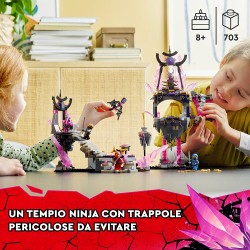 LEGO Ninjago Il Tempio del Re dei Cristalli, Set Serie TV Crystallized, Playset con Minifigure, Giochi per Bambini da 8 Anni in 