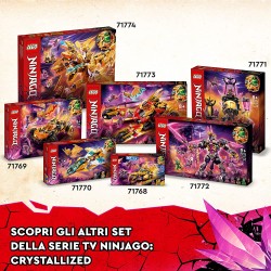 LEGO Ninjago Il Tempio del Re dei Cristalli, Set Serie TV Crystallized, Playset con Minifigure, Giochi per Bambini da 8 Anni in 