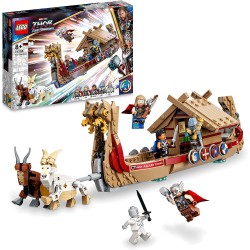 LEGO Marvel Drakkar di Thor, Giochi per Bambini dai 7 Anni, Set con Nave Giocattolo da Costruire Vichinga, Supereroi e Martello 