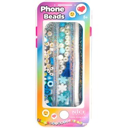 Nice Group - Perline Abc Phone Beads, Kit per Creare Catenelle o Decorazioni per Smartphone - assortimento colori - NICE87019