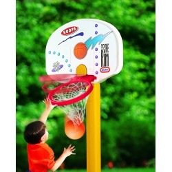 Little Tikes Easy Store - Set da basket con ruote - Divertimento estivo all aperto - Altezza regolabile - Include un pallone