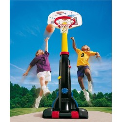 Little Tikes Easy Store - Set da basket con ruote - Divertimento estivo all aperto - Altezza regolabile - Include un pallone