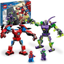 LEGO Super Heroes Battaglia tra i Mech di Spider-Man e Goblin, Action Figure della Marvel, Costruzioni Giocattolo per Bambini da