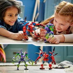 LEGO Super Heroes Battaglia tra i Mech di Spider-Man e Goblin, Action Figure della Marvel, Costruzioni Giocattolo per Bambini da